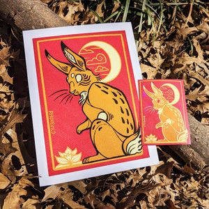 Year of the Rabbit Print & Sticker Set