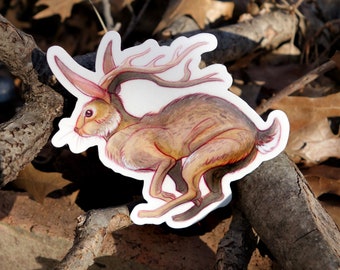 Jackalope Vinyl Sticker