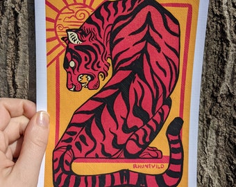 Jahr des Tigers Print & Sticker Set
