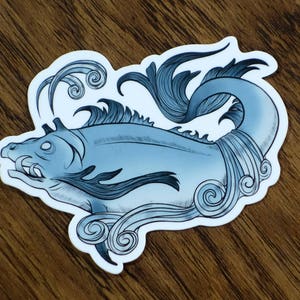 Sea Monster Prister Whale Vinyl Sticker image 3