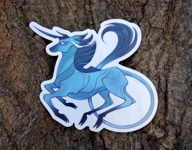 Blunicorn Blue Unicorn Vinyl Sticker Etsy etsy