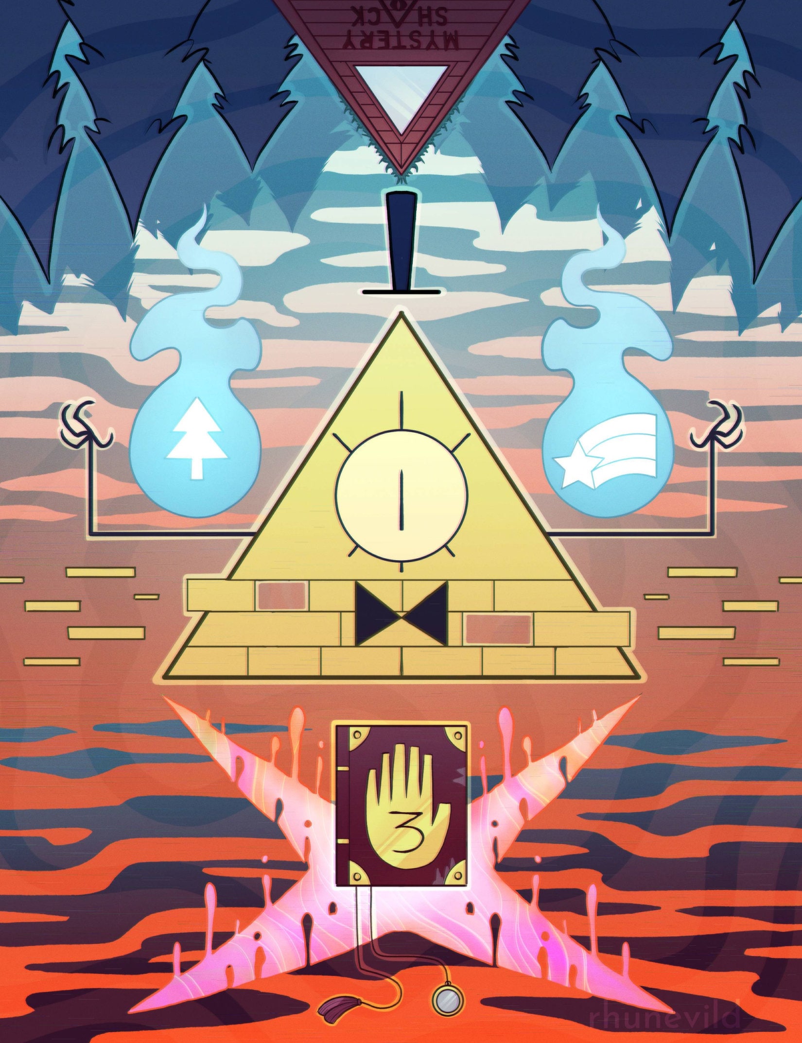 Beast With One Eye Bill Cipher Art Print - Etsy Beast With One Eye Bill Cipher Art Print - Etsy