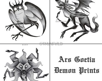 Ars Goetia Demon Prints