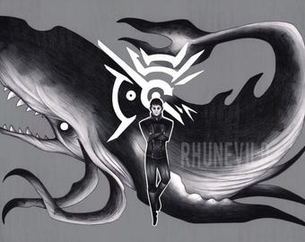 Dishonored Outsider Ballpoint Art Print