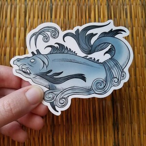 Sea Monster Prister Whale Vinyl Sticker image 2