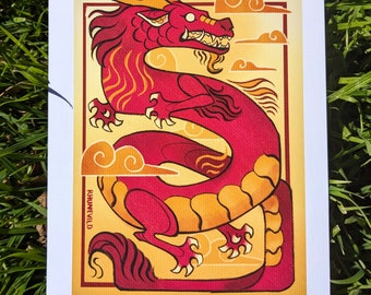 Jahr des Drachen Print & Sticker Set