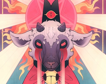 Cult of the Lamb Illustration Print