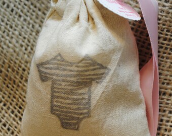 ZEBRA BABY ONESIE Sachet Bags / Baby Shower Favors