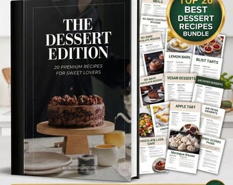 20 Dessert Recipes Mega Bundle | Ultimate Baking Cookbook Digital PDF Pack