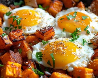 Sweet Potato & Egg Skillet Recipe PDF: Cozy One-Pan Brunch (Digital Download PDF)