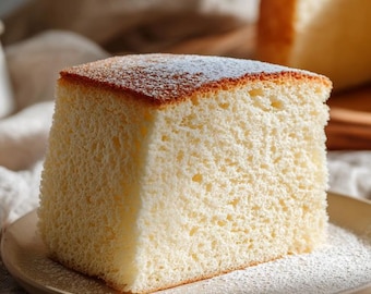 日本のスポンジケーキのレシピ：ふわふわコットンチーズケーキ風（PDFデジタルダウンロード）