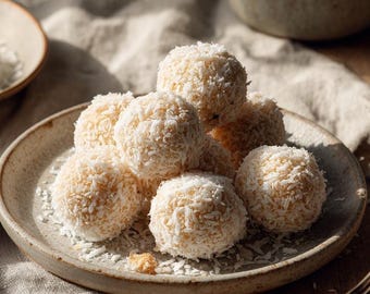 Coconut Cream Energy Balls Recipe: No-Sugar Keto Vegan Snack (Digital Download PDF)