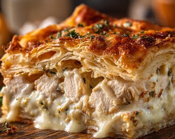 Chicken Caesar Crescent Roll Bake Recipe: Creamy Cheesy Chicken Casserole (Digital Download PDF)