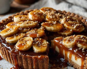 Golden Toffee Banana Tart Recipe: Elegant No-Fail Dessert Guide (Digital PDF)