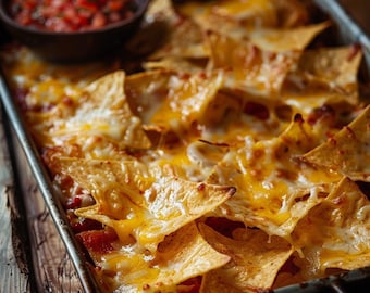 Cheesy Nachos Recipe: Easy Oven-Baked Appetizer (Digital Download PDF)