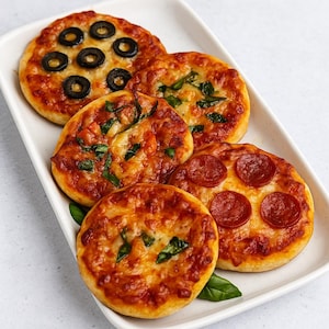 BEST RECIPE for Mini Pizza Bites PDF | Cheesy Pepperoni, Olive & Basil | Printable Digital Download | Easy Homemade Party Snack Recipe