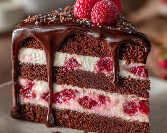 Chocolate Raspberry Cream Torte Recipe: Elegant Layered Dessert Guide (Digital Download PDF)