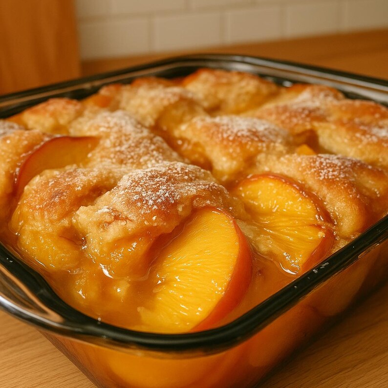Peach Cobbler Recipe: Easy Printable Summer Dessert (digital Download ...