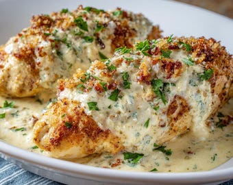 Creamy Garlic Parmesan Chicken Recipe: Easy Dinner PDF (Digital Download)