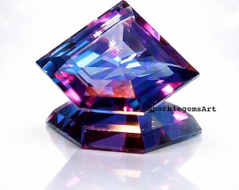 43Ct Russian Alexandrite Color Change Supermen Cut Certified Loose Gemstone Rare Collector Gem
