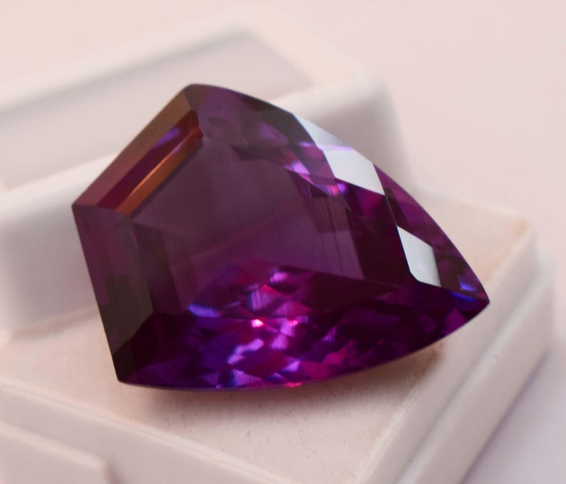 44Ct Shield Cut Color Change Alexandrite Natural Loose Gemstone Large Multicolor Fine Jewelry Stone image 6