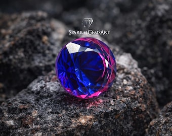 Bi-Color Pitambari Sapphire – Round Loose Gemstone, Sri Lanka
