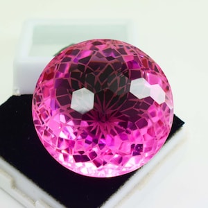 Natürlicher rosa Saphir Rundschliff loser Edelstein 101Ct 29 x 29 mm facettierter rosa Saphir für die Schmuckherstellung Rosa Saphir Verlobungsring