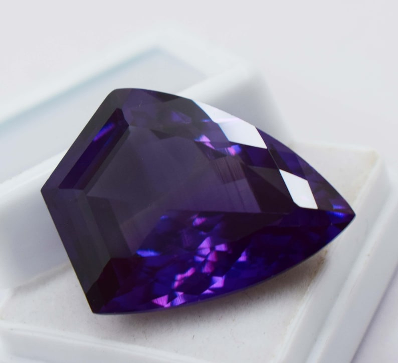 44Ct Shield Cut Color Change Alexandrite Natural Loose Gemstone Large Multicolor Fine Jewelry Stone image 11