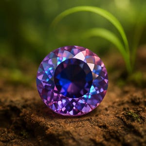 25CT Color Changing Top Quality Alexandrite Loose Gemstones For Jewelry Making Crystal Round Cut Loose Alexandrite 17x17x9MM Gift For Him