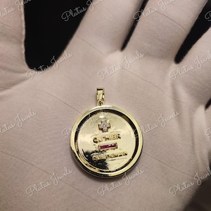 1Ct Princess Cut Ruby & Diamond Pendant Necklace, 'Qu'hier que Demain', 14k Yellow Gold Over with Free 18" Chain, Gift for Her