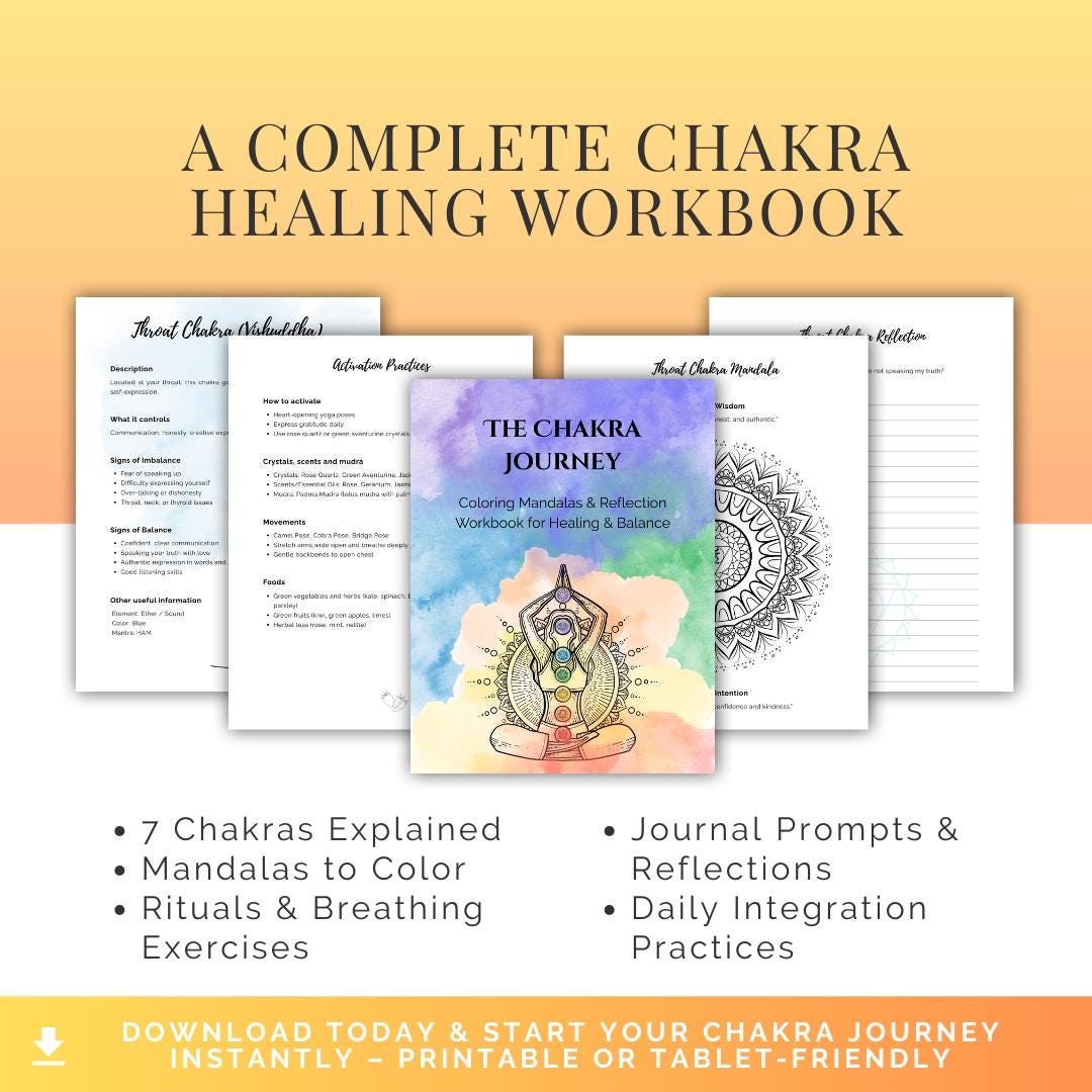 Chakra Healing Workbook | 7 Chakra Guide With Rituals, Breathing ...
