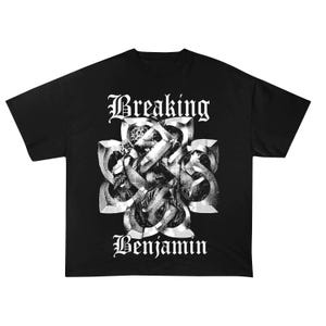 Breaking Benjamin 90-tals vintage-tröja, Breaking Benjamin 2025-turnétröja, Breaking Benjamin fantröja, Breaking Benjamin merchandise, Benjamin-tröja