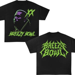 クリス・ブラウン ツアー Tシャツ、クリス・ブラウン ブリージーボウル XX ツアー 2025 Tシャツ クリス・ブラウン シャツ ミドルフィンガー Tシャツ ツアー 2025
