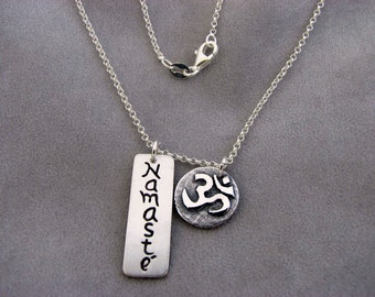 Om and Namaste charms Necklace