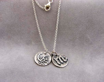 Sterling Silver Scorpio Zodiac Sign Necklace