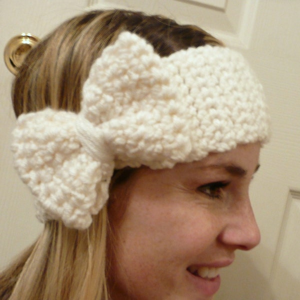 Crochet Bow Headband Ear Warmer