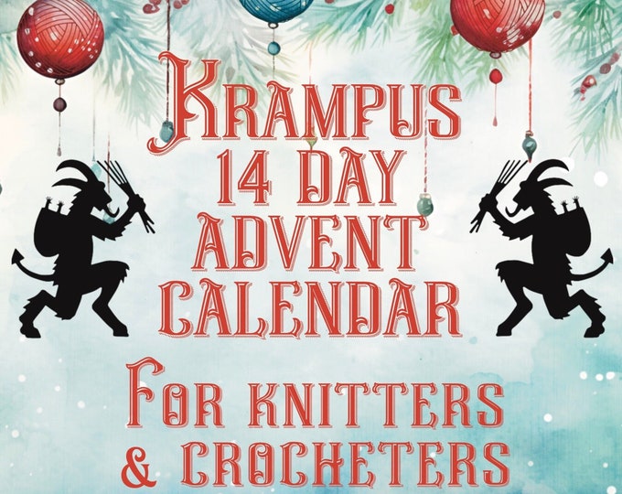 14 Day Knitter or Crocheter Krampus Advent Calendar Etsy