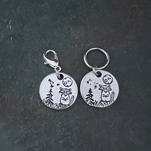 Raccoon with choice of zodiac constellation stitch marker