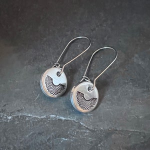 RBG collar hand stamped earrings