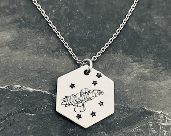 Firefly Serenity hand stamped necklace