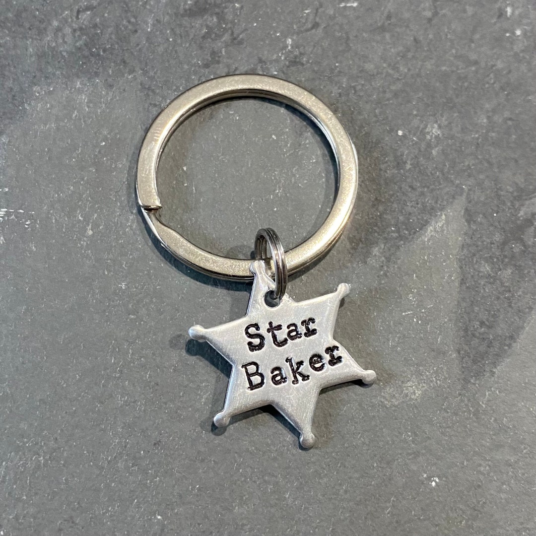 Hand Stamped British Baking Show Inspired “star Baker” Keychain - Etsy