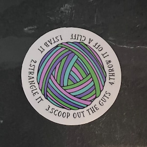 Pastel Knitting instructions sticker