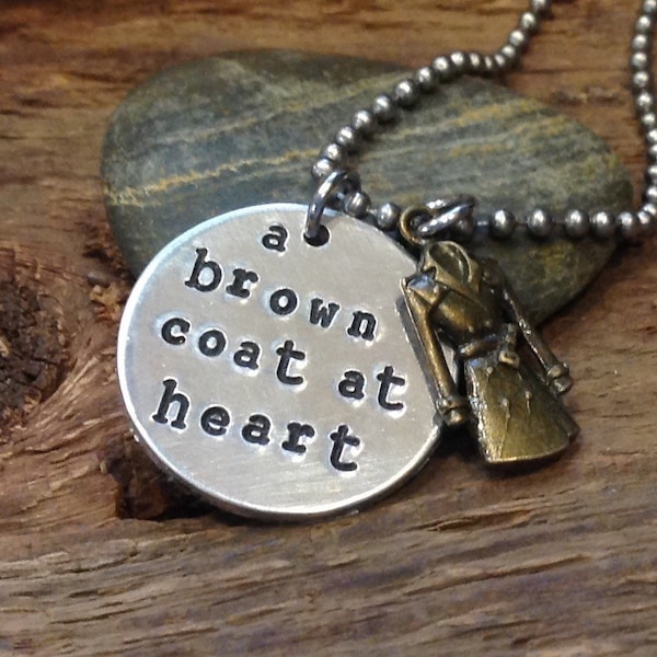 Handstamped Firefly necklace