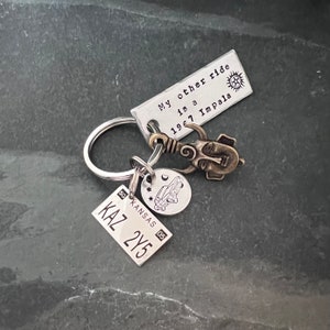 Supernatural inspired keychain "my other ride is a 1967 Impala"