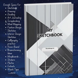 MY SKETCHBOOK – Minimalist Unisex Digital Sketch Journal | 150 Blank Pages | 6x9” Printable