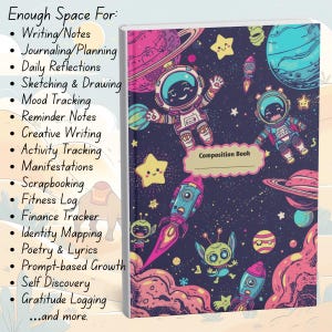 Weltraumforscher-Notizbuch für Kinder | Lustiges Buch zum Schreiben, Zeichnen & Journaling
