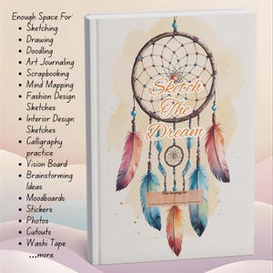 Sketch The Dream – Boho Digital Sketchbook | 6x9” | 150 Blank Pages | Aesthetic Journal