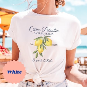 Retro Sicilian Lemon T-Shirt: Citrus Paradiso Italy Graphic Tee