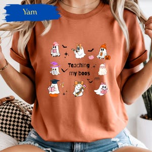 Teaching My Boos Halloween Teacher Shirt, Cute Ghost Tee, Fall School tee, Spooky Season Teacher Gift, Teacher Ghost Tee, Hoodie Sweatshirt