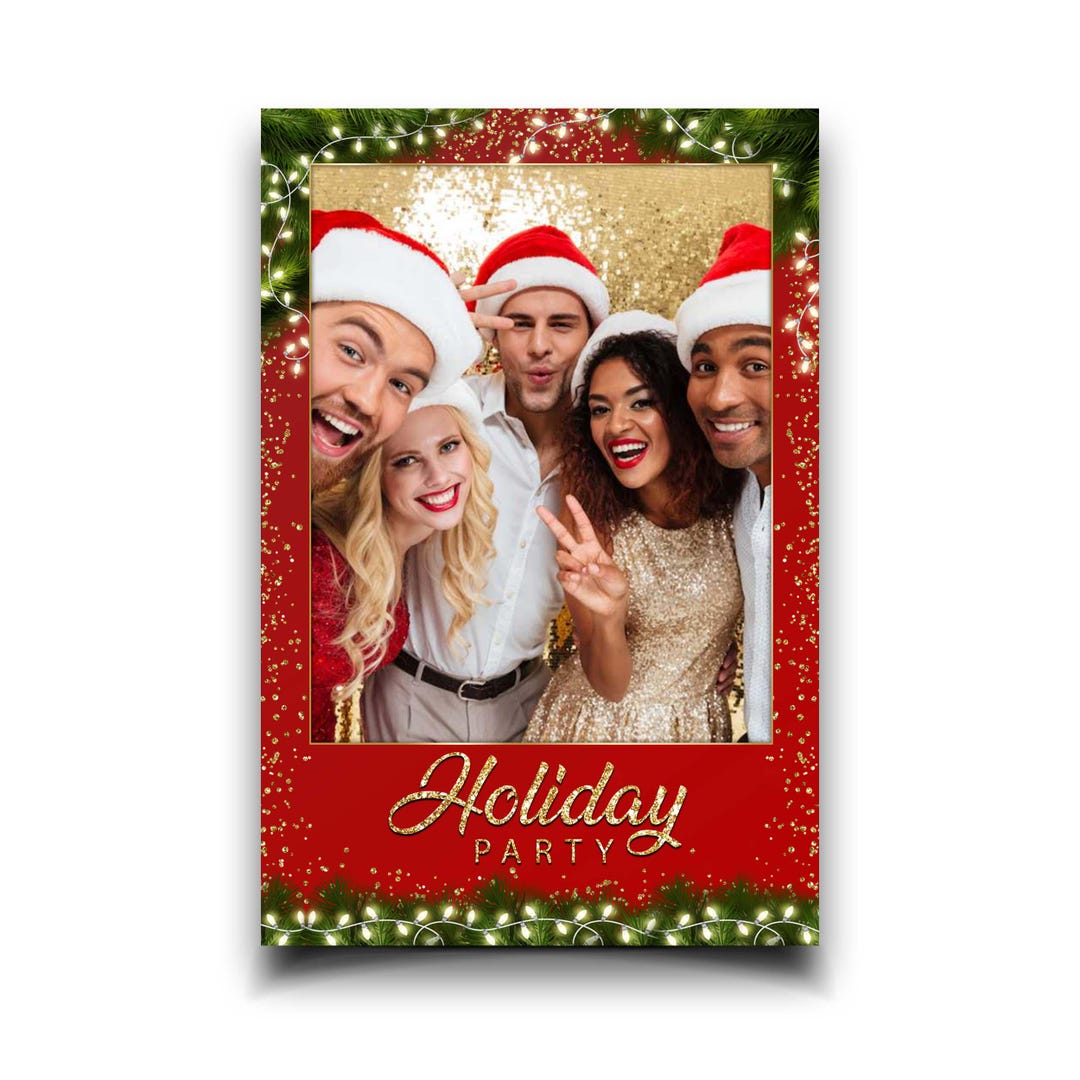 Holiday Photo Booth Template, Christmas Photobooth, Xmas Png Photo Noël